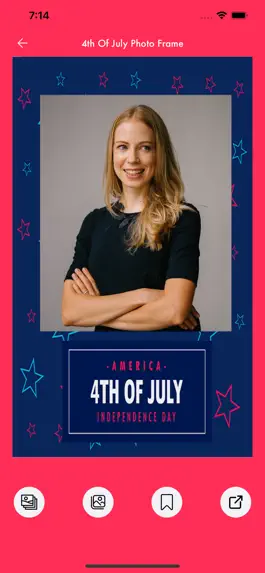 Game screenshot 4th Of July Wishes Frame Cards apk