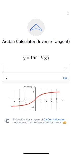 Arctan Calculator on the App Store