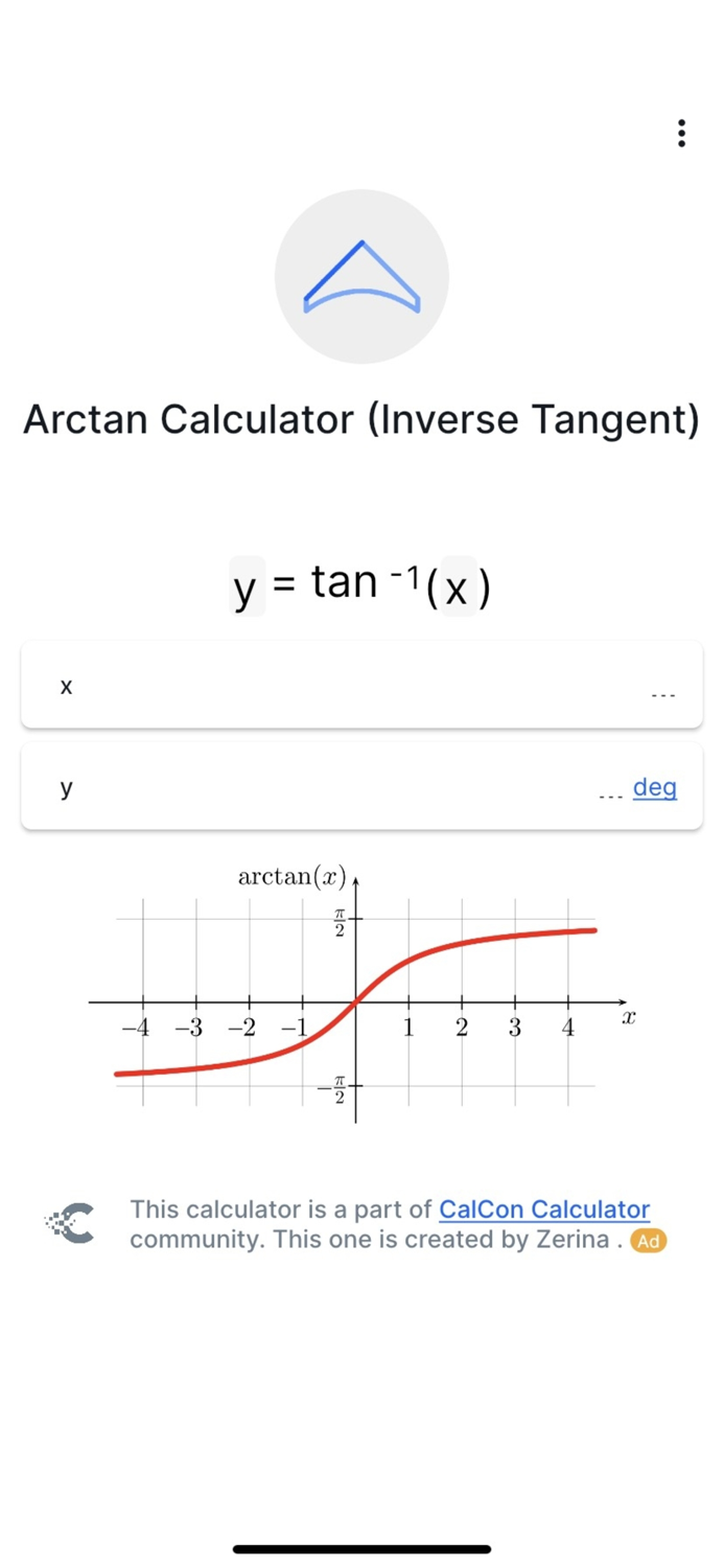Arctan Calculator
