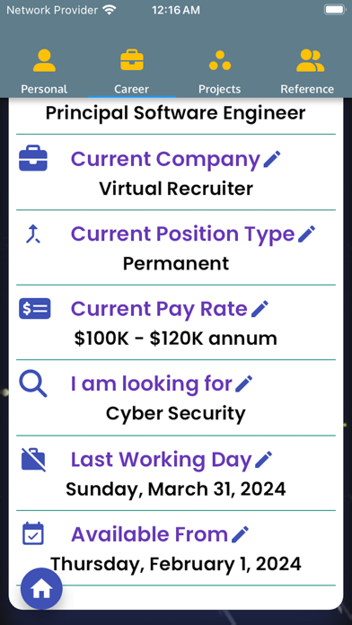 Virtual Recruiter Search Screenshot