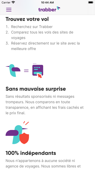 Screenshot #1 pour Trabber : Vols, Hôtels et plus