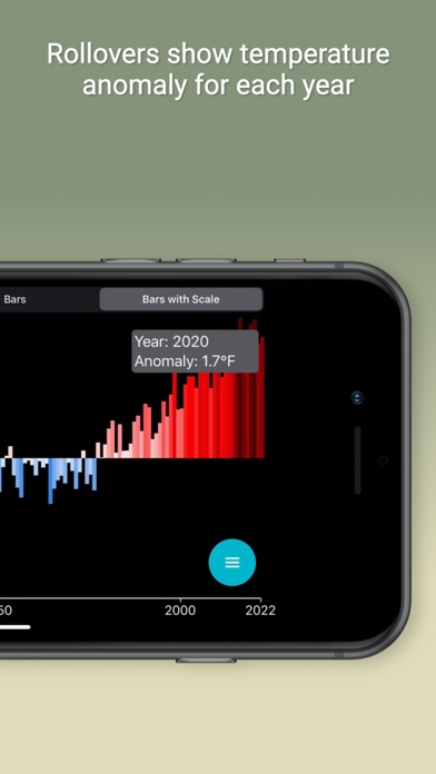 Climate Warming Stripes Screenshot