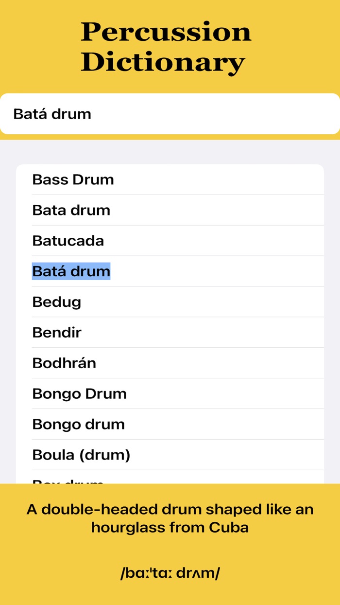 Percussion Dictionary