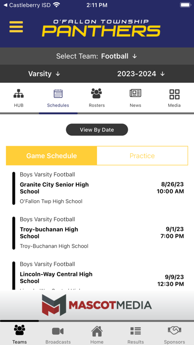 O'Fallon Panthers Athletics Screenshot