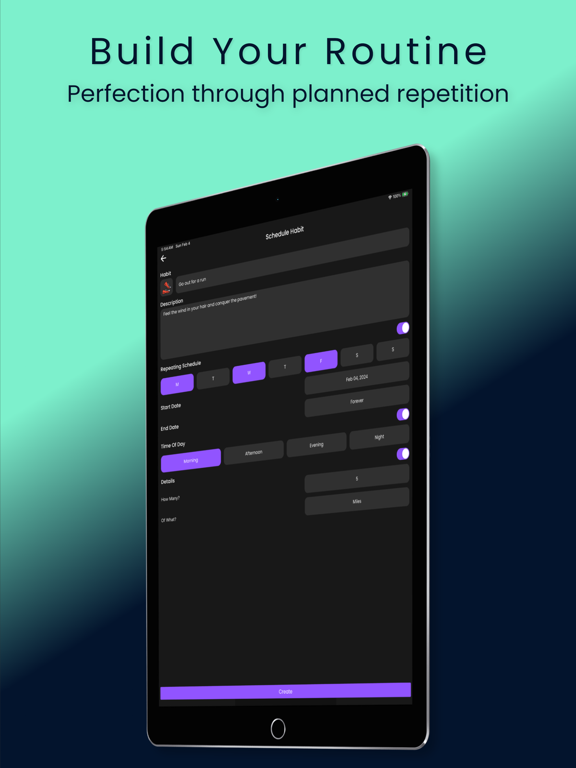 embtr. iPad screenshot 4 - Productivity app