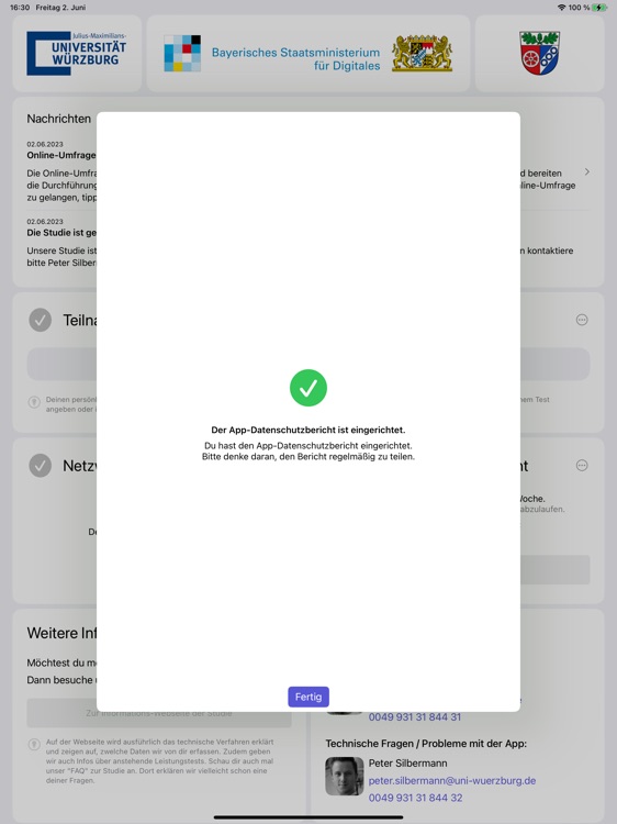 Datenspende Uni Würzburg screenshot-4