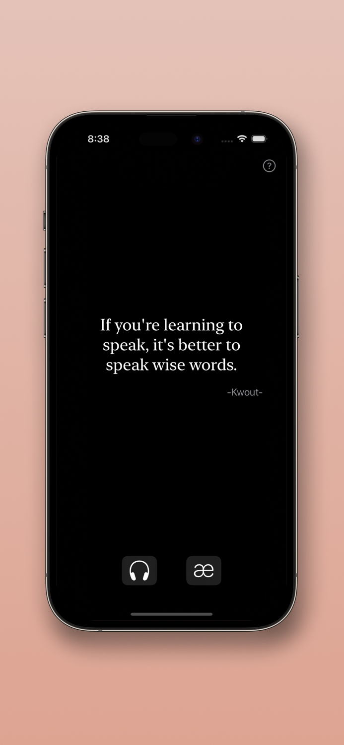 Kwout English Quotes in IPA