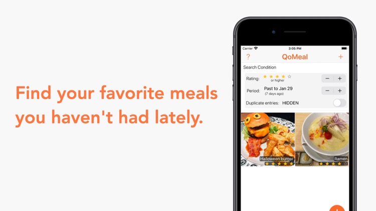 QoMeal - Log favorite meals