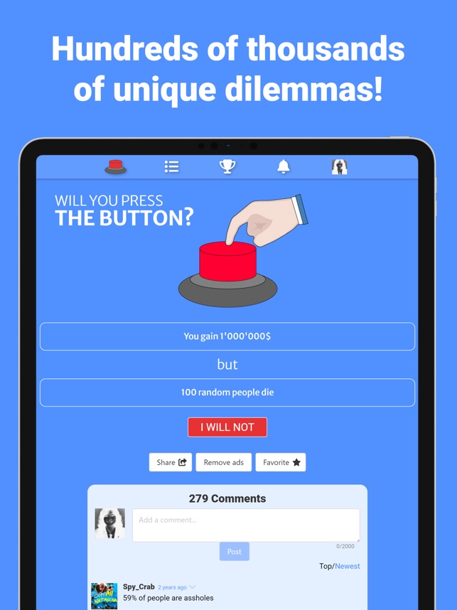 Will You Press The Button? on the App Store