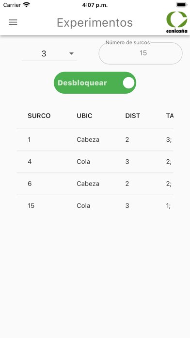 Muestreo Screenshot