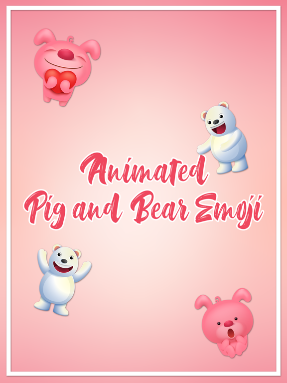 Screenshot #4 pour Animated Pig & Bear Emoji