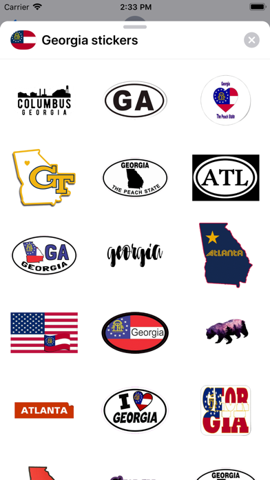 Georgia emoji - USA stickers Screenshot