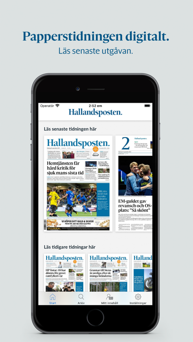 Hallandsposten e-tidning Screenshot