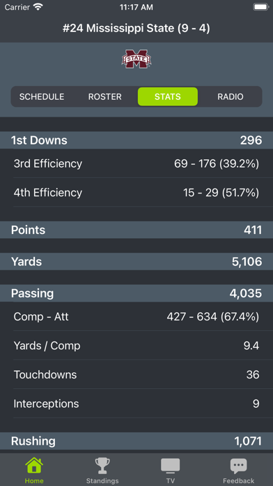 Screenshot #3 pour Mississippi State Football App