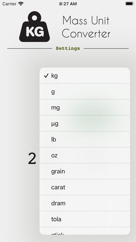 #2. Mass Unit Converter (iOS) 由: Rachel Blancher