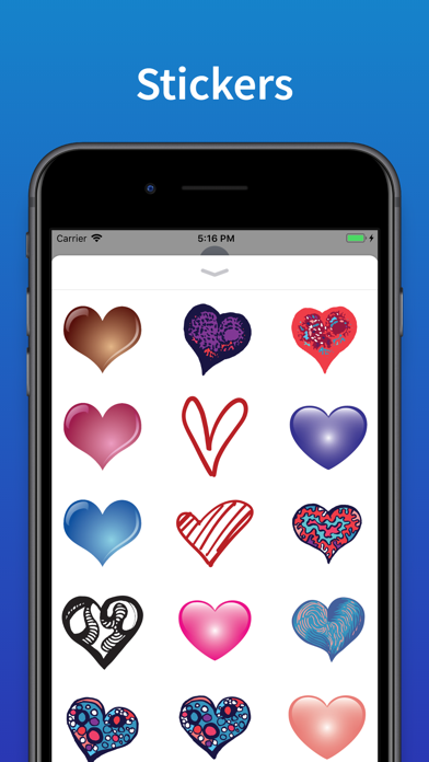 Screenshot #1 pour Autocollants coeur and emoji