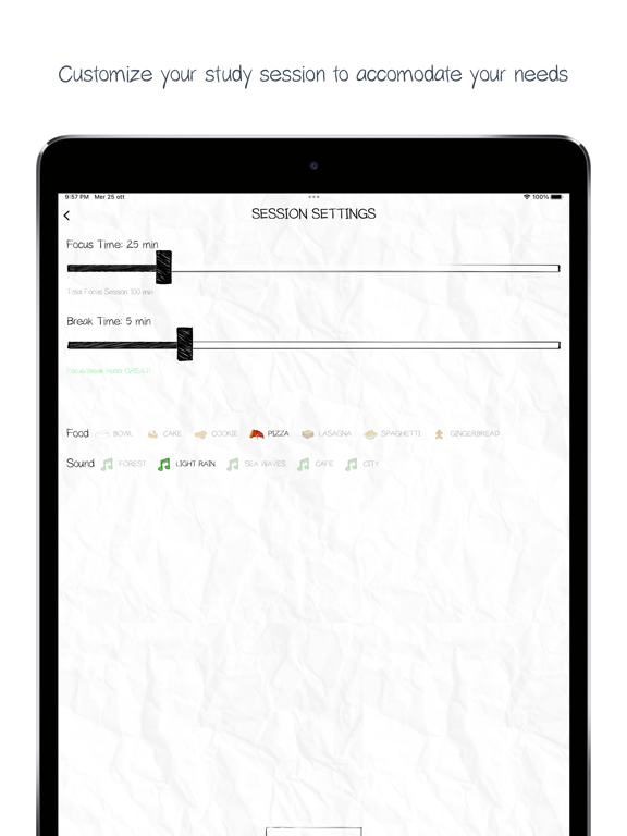 Fatty Cat! - Study Companion iPad screenshot 6 - Productivity app