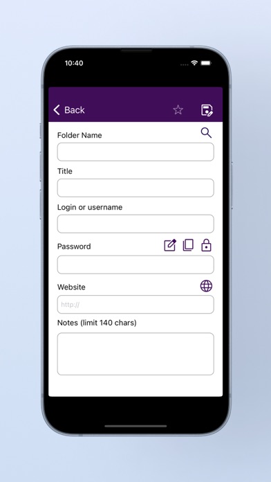 Track My Passwords Screenshot