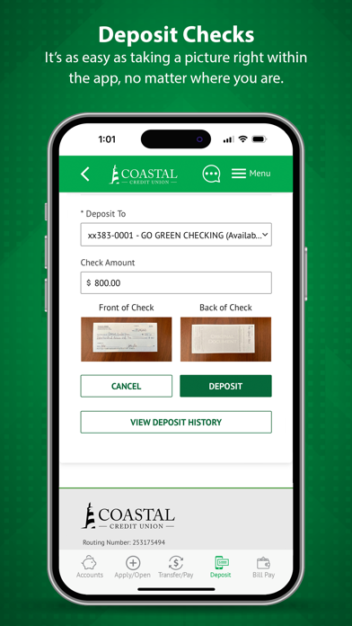 Coastal Credit Union Screenshot