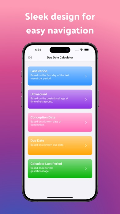 OB Wheel Pregnancy Tracker Screenshot