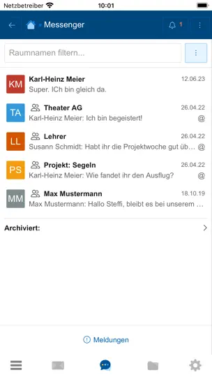 Screenshot von IServ auf dem iPhone 4