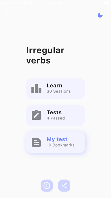 Screenshot #1 pour Irregular Verbs for English