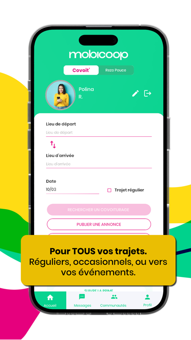 Mobicoop covoiturage Screenshot