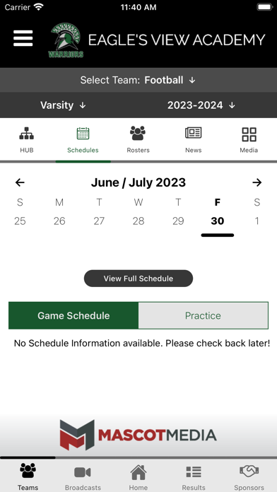 Eagle's View Athletics Screenshot