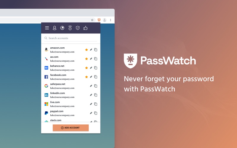 passwatch - password manager iphone screenshot 1