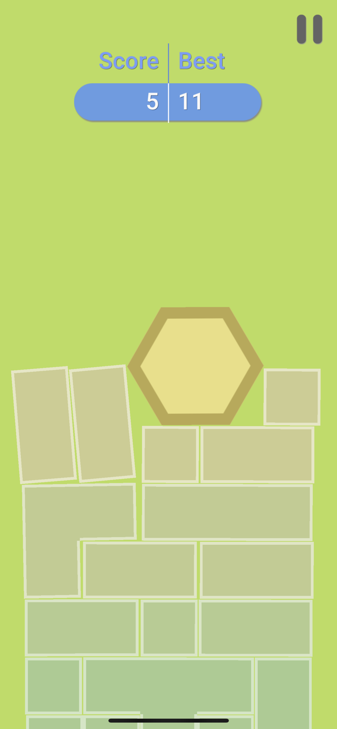 Hexagon Tower Balance Blocks