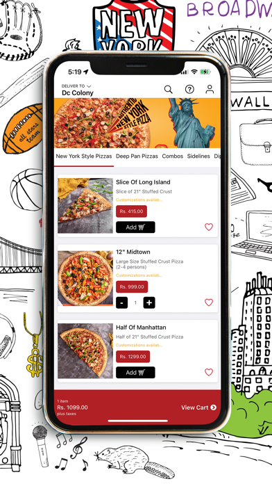 New Yorker Pizza App Screenshot