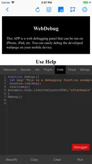webdebug - web debugging tool iphone screenshot 2
