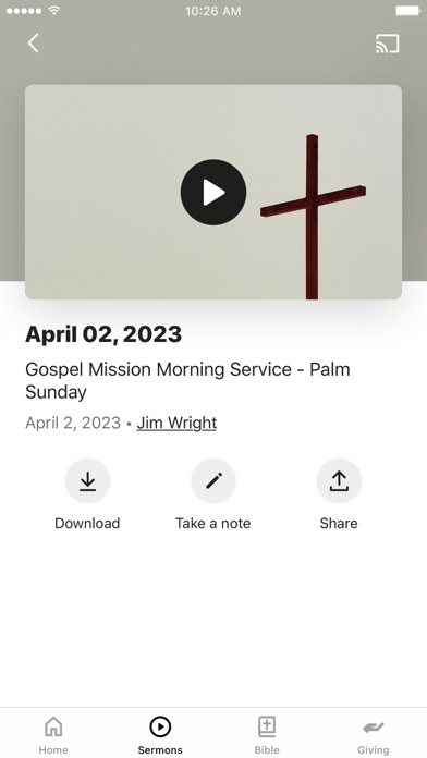 Gospel Mission Worship Center Screenshot