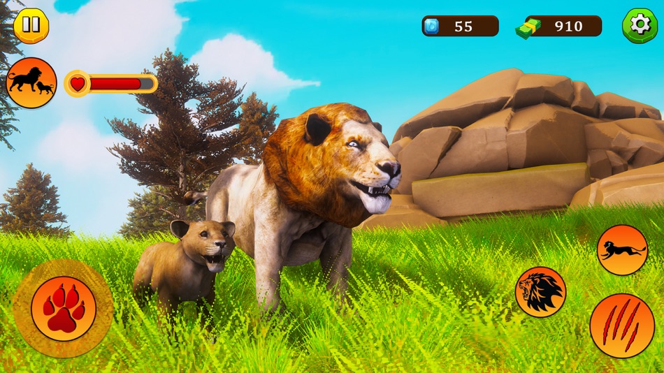 #1. Lion Simulator Survival Game (iOS) Podle: Big Kid Gaming Studio