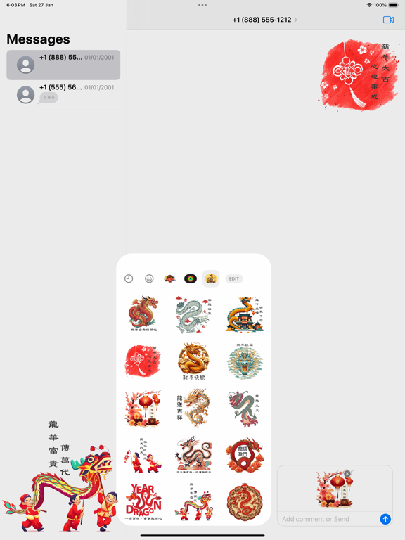Screenshot #4 pour Lunar New Year Wishes Stickers