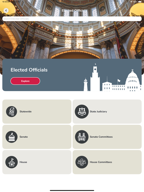 ECM Legislative Roster iPad screenshot 4 - Reference app