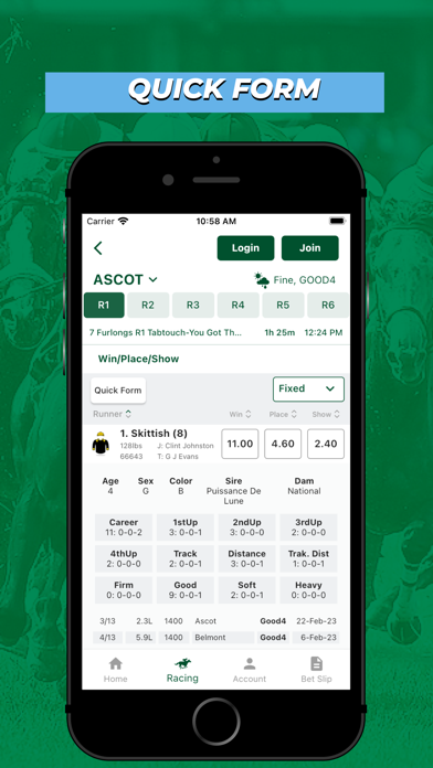 MonmouthBets - Horse Race Bets Screenshot