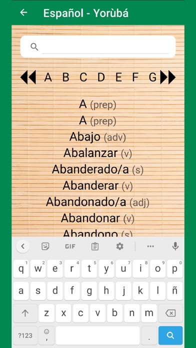 Diccionario Yoruba-Español Screenshot