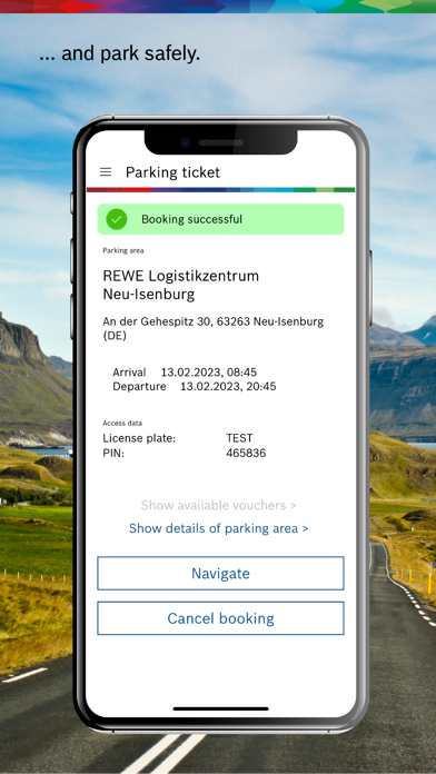 Bosch Secure Truck Parking Screenshot