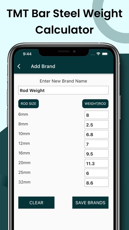 TMT bar Steel Calculator