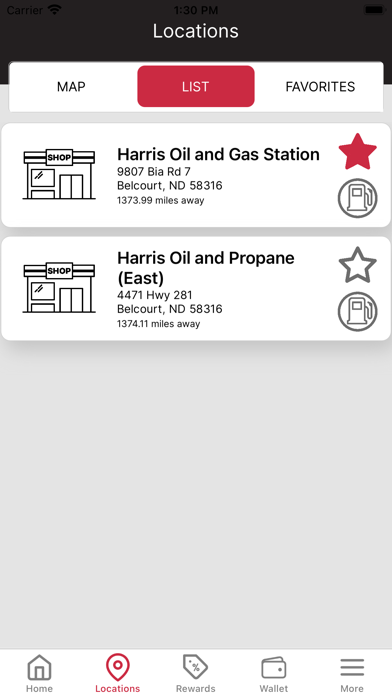 Harris Oil Rewards Screenshot