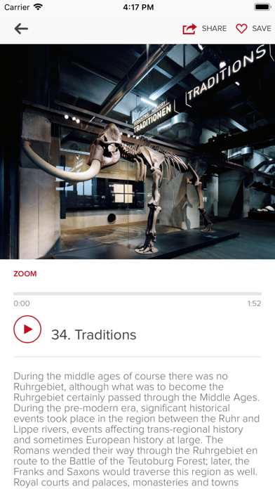 Ruhr Museum Audioguide Screenshot