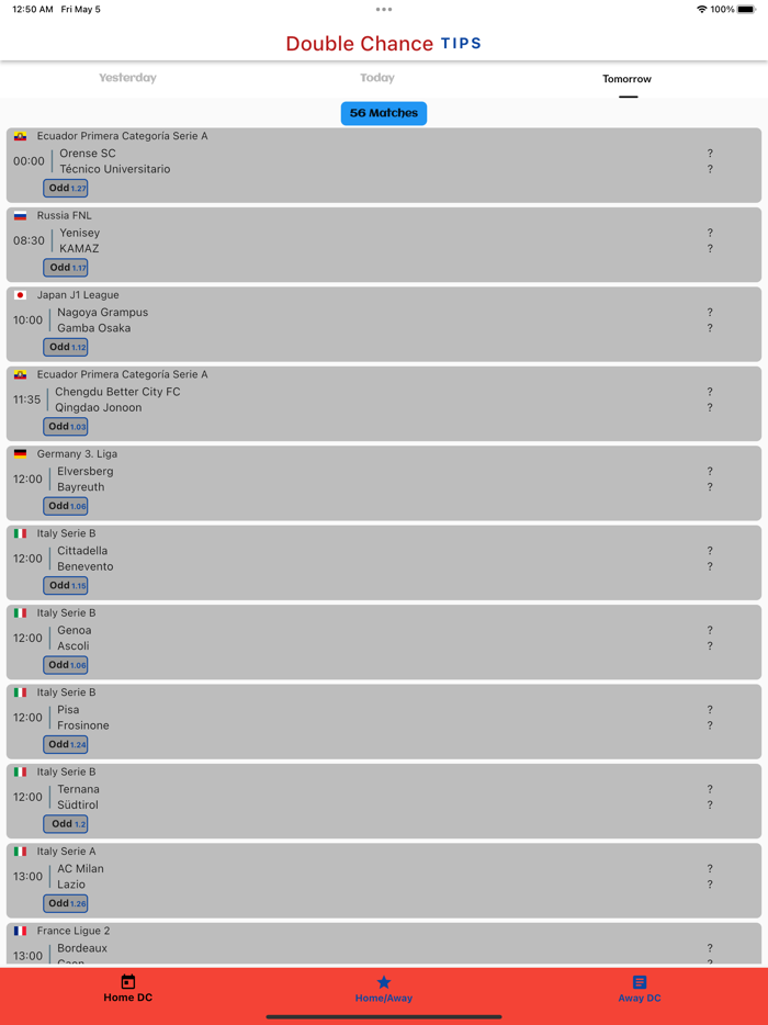 Football Double Chance