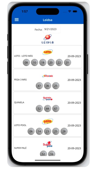 Sorteos Loterías Dominicanas Screenshot