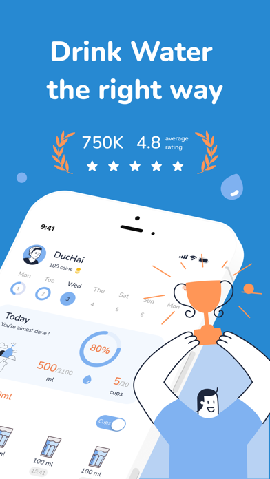 Water Tracker: Drink & Widgetsのおすすめ画像2