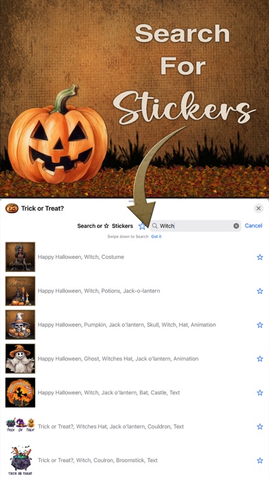 Trick or Treat? Stickers Screenshot