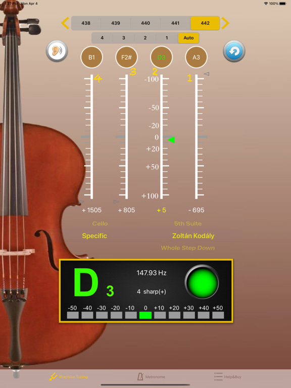 Screenshot #5 pour Cello Tuner