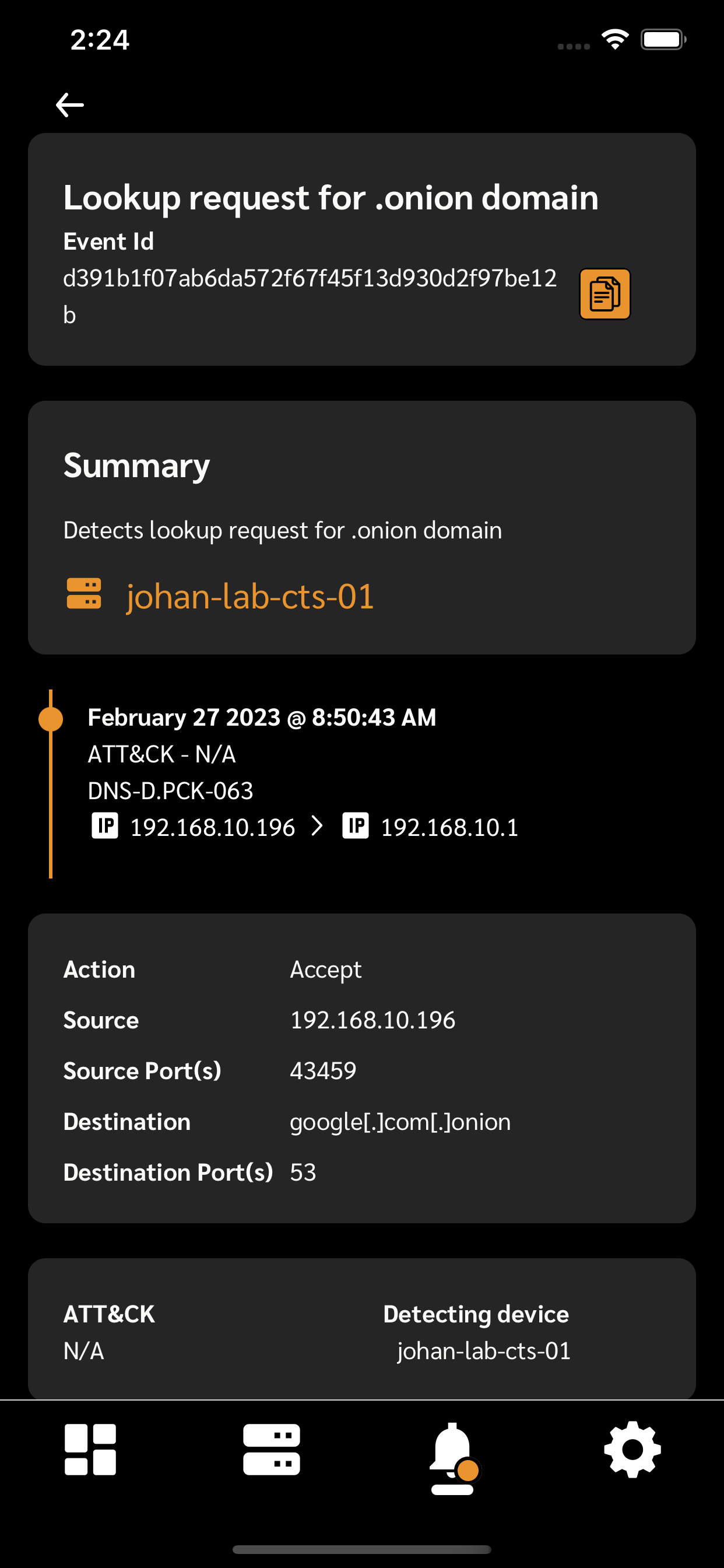 Cyber Threat Sensor