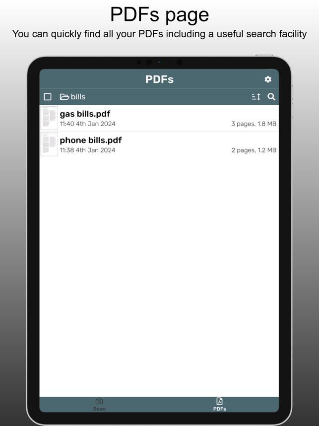 ‎Scan2PDF mobiele schermafbeelding