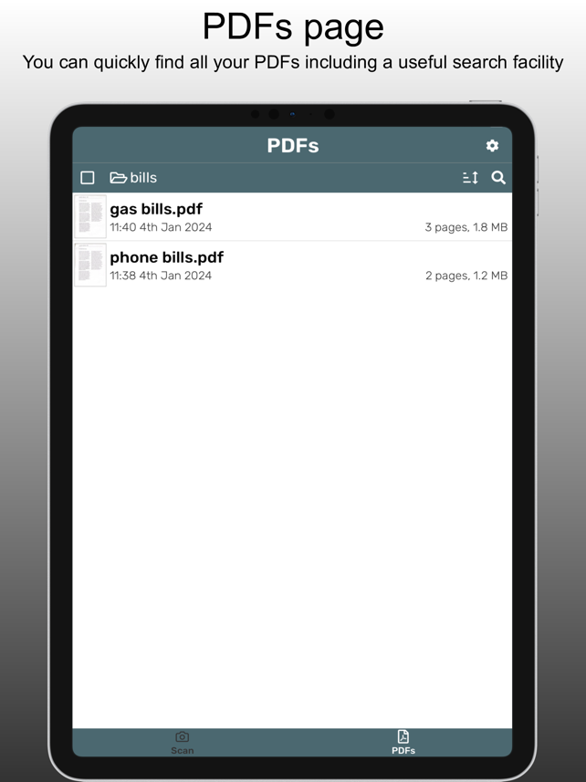 Scan2PDF Mobile Screenshot